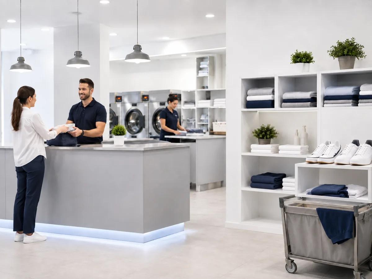 Lavandería comercial con maquinaria CODEMIJ en Ecuador