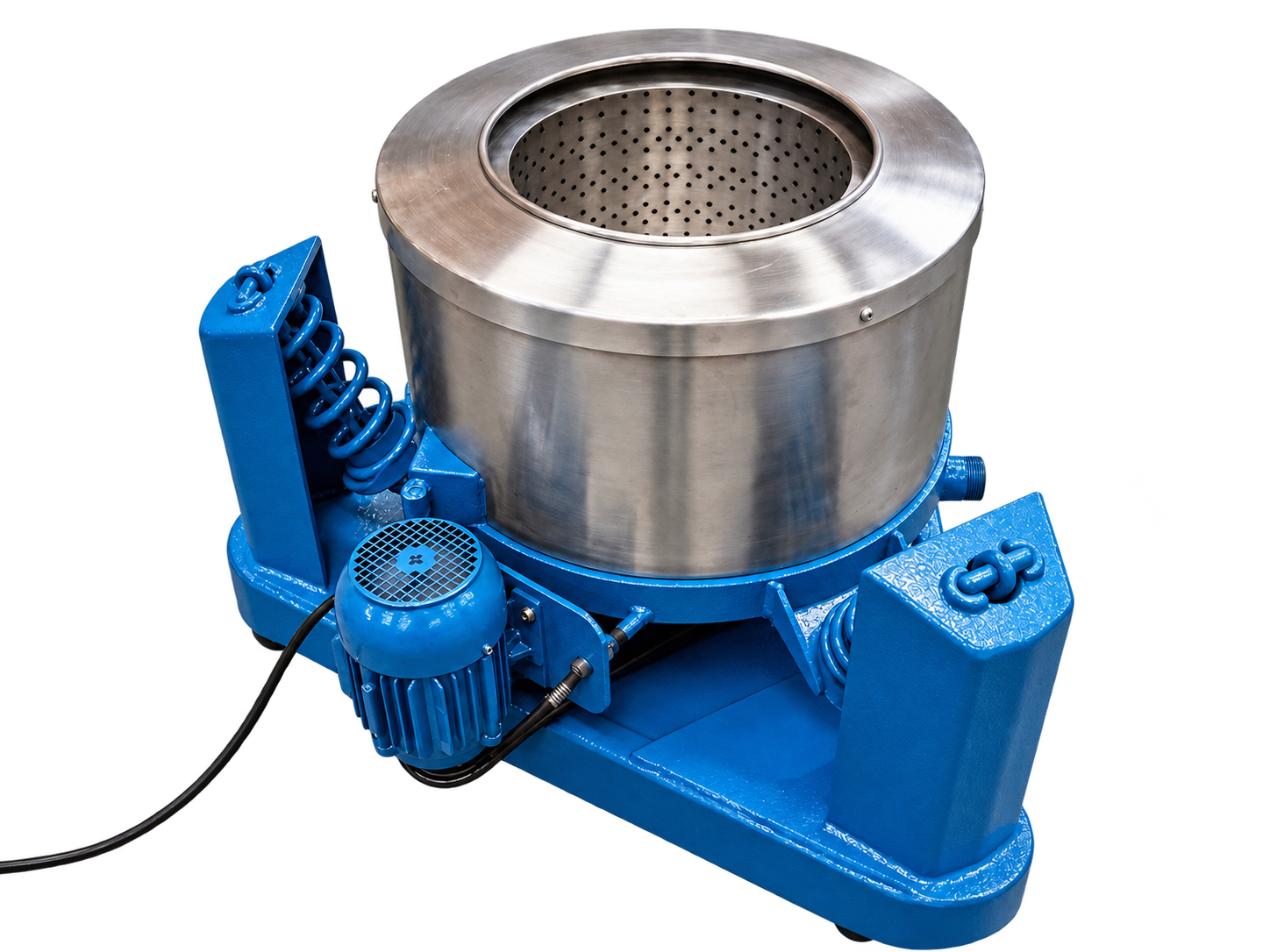 Centrífuga industrial CODEMIJ para zapatos con tambor inoxidable y base azul