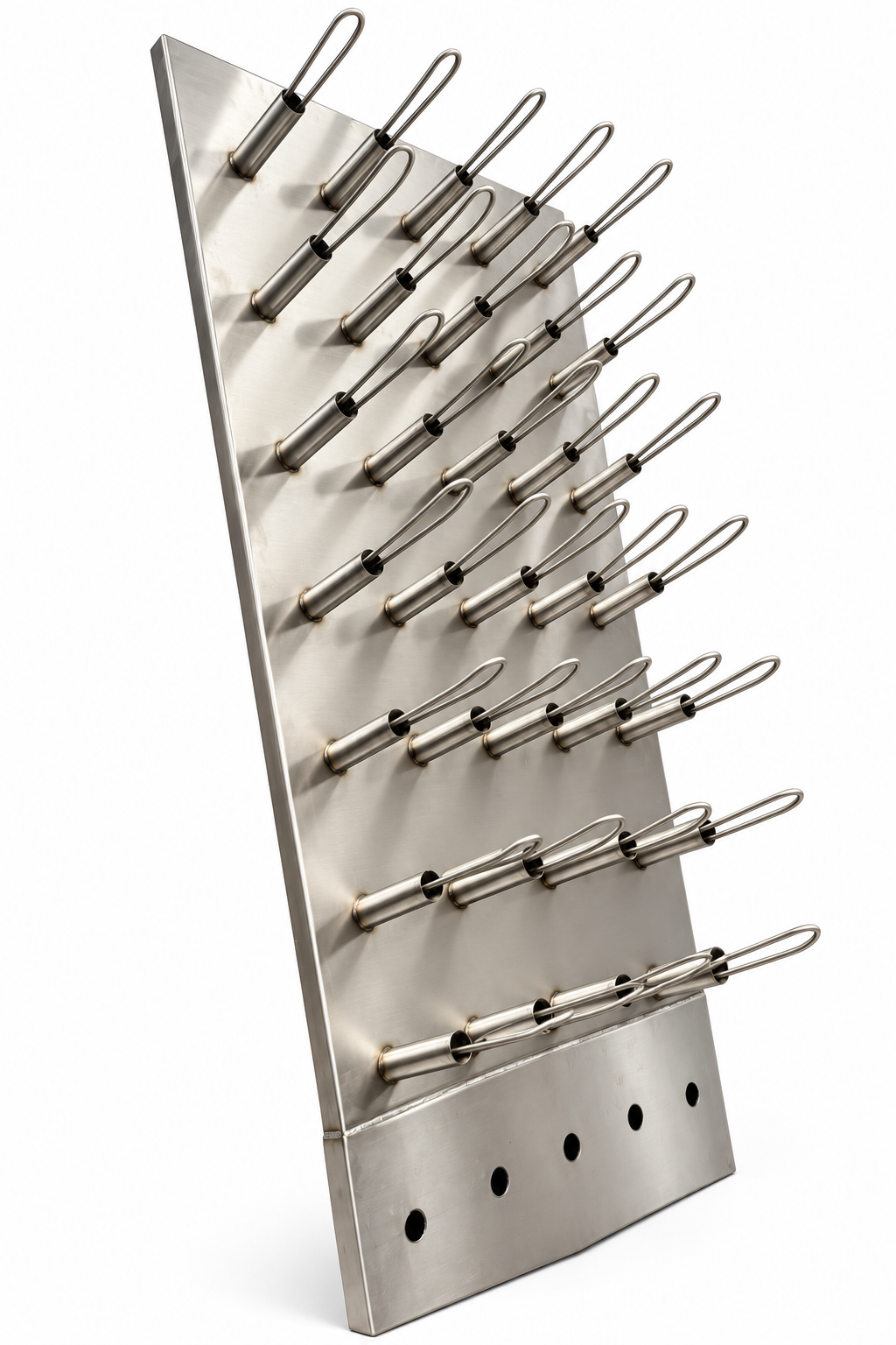 Plenum de acero inoxidable con toberas para distribuir el aire de secado
