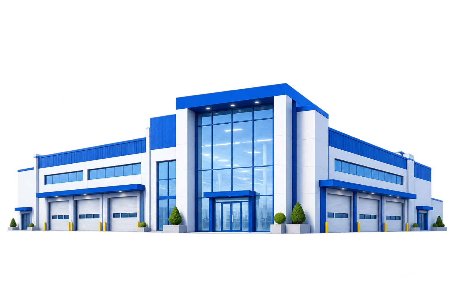 Ilustración de una instalación industrial de gran escala