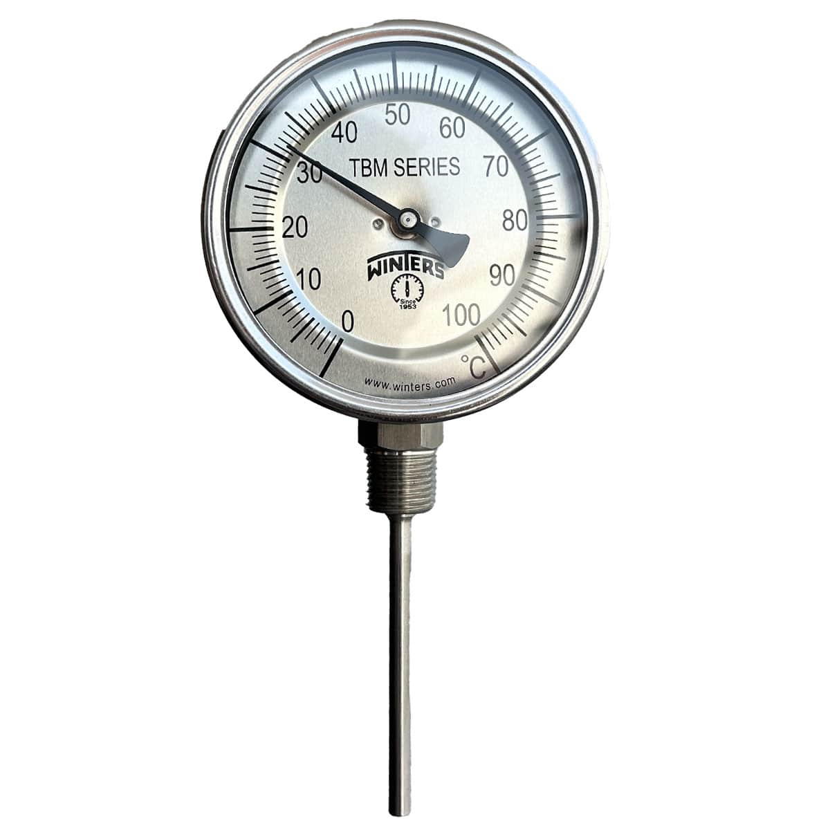 Termómetro industrial de acero inoxidable para medir temperatura